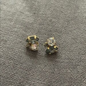 Rebecca Minkoff Elegant Gold and Silver Cluster Earrings